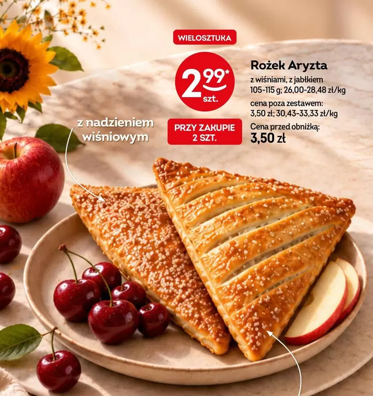 Rożek Aryzta z nadzieniem wiśniowym