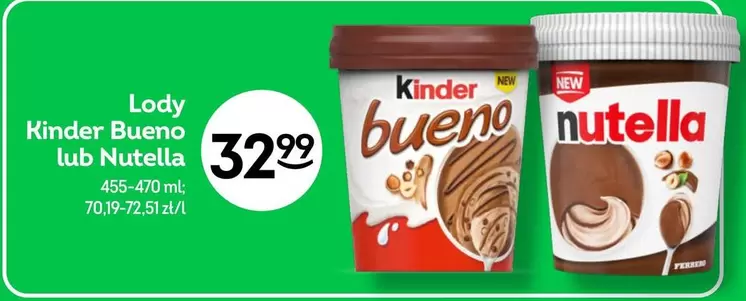Nutella - Lody Kinder Bueno lub