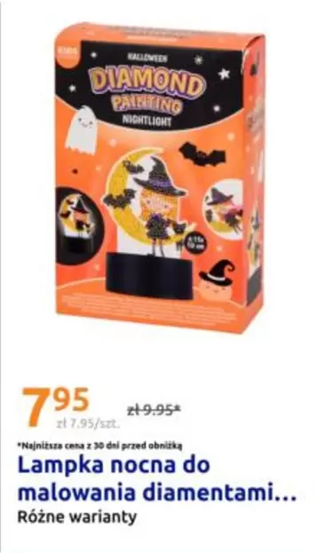 Lampka nocna do malowania diamentami