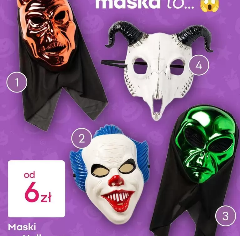 Maski Halloweenowe