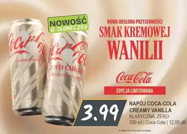 Coca Cola - NAPÓJ COCA-COLA CREAMY VANILLA KLASYCZNA ZERO