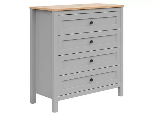 komoda  89 cm z 4 szufladami szara
