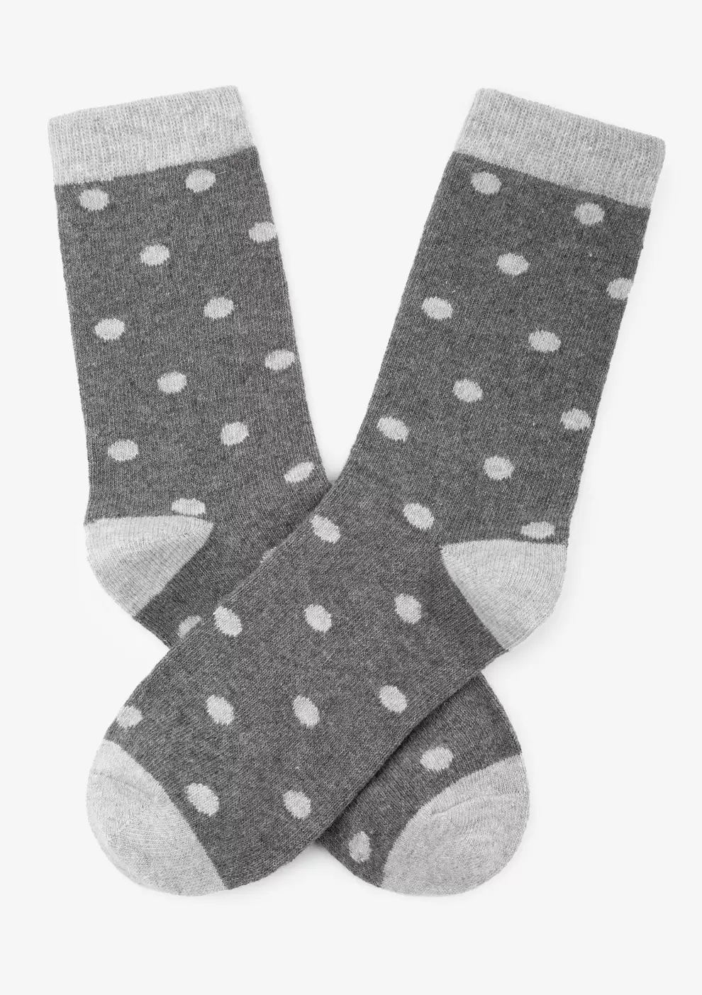 Skarpetki damskie ciepłe z angorą w stylowe groszki D32 Marilyn