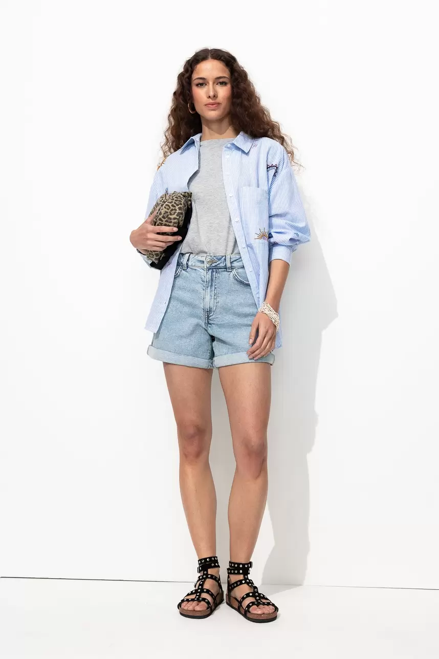 Short en toile Femme