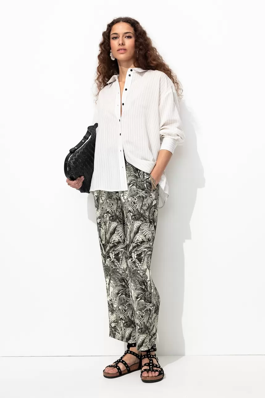 Pantalon court imprimé Femme