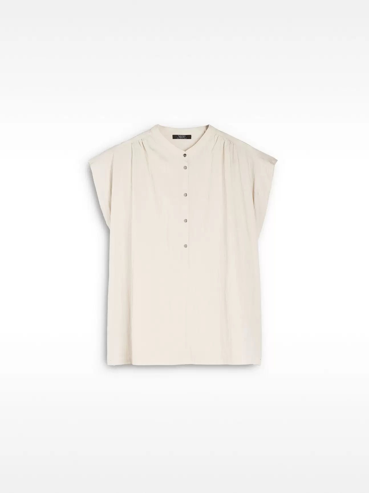 Sleeveless gathered top