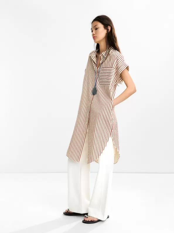 Striped shirt dress
