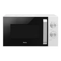 Kuchenka mikrofalowa AMICA AMGF20M1W 800W średnica 24.5 cm pojemność 20L MultiWave System Czarno-biały