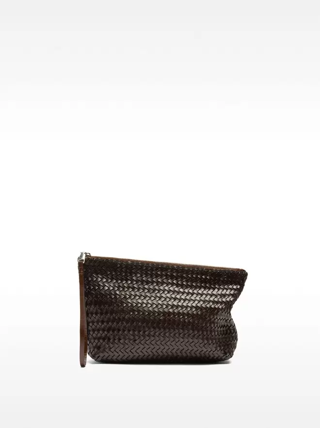 Handbag with braided leather