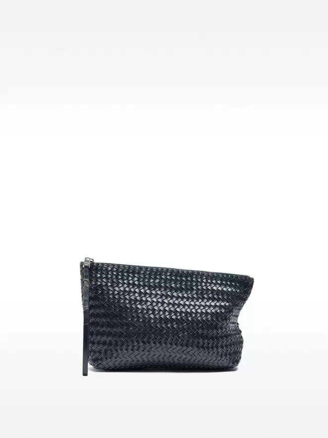 Handbag with braided leather