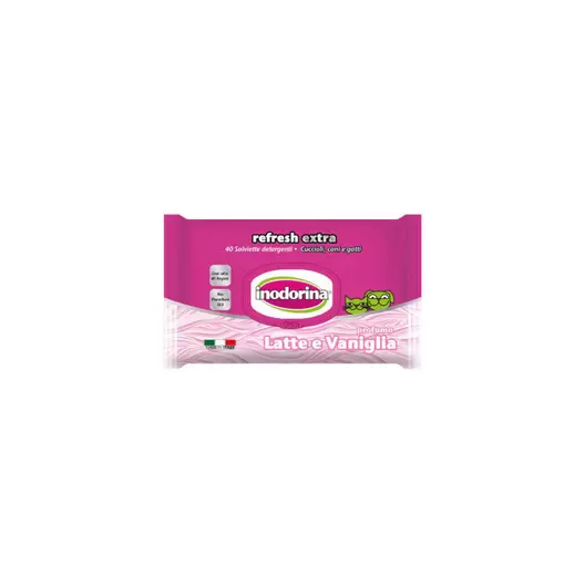 INODORINA MILK&VANILIA ZAPACHOWE CHUSTECZKI DLA PSA I KOTA