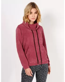 Gładka bluza z kołnierzem