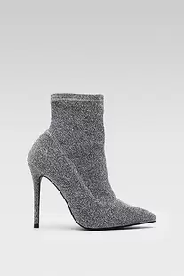 Botki DeeZee KL-HT6933-1 SrebrnyDeeZee - Botki na szpilce