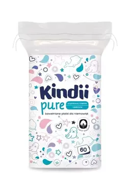 Kindii, Baby Sensitive, płatki kosmetyczne, 60 szt.