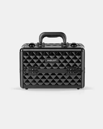 Kufer kosmetyczny diamentowy czarny mały (MB153A-S)