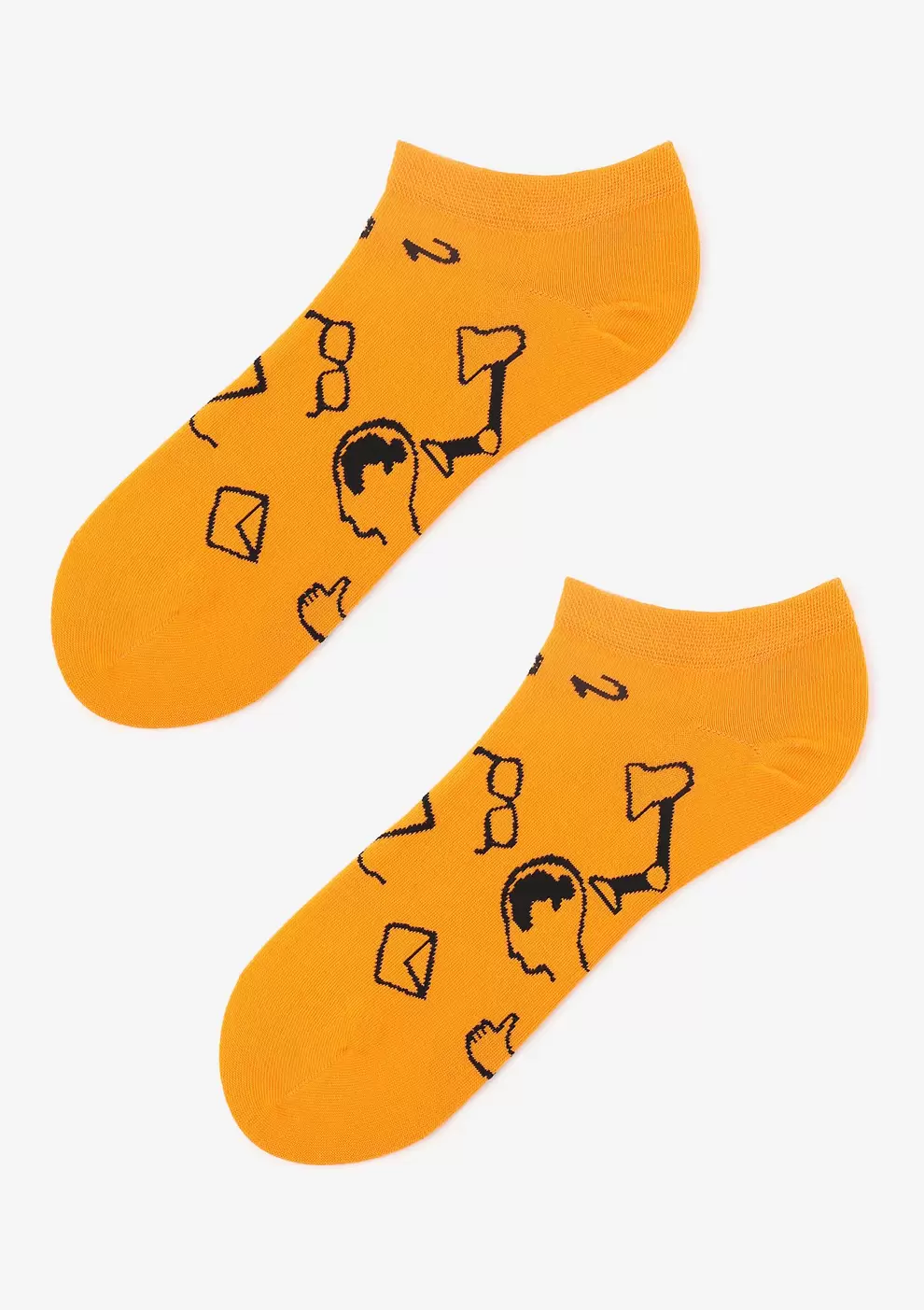 Stopki męskie z grafiką akcesoriów biurowych Footies Men Office Marilyn