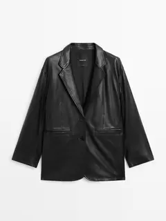 Marynarka z miękkiej skóry nappa