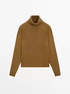 Sweter z golfem z mieszanki wełny