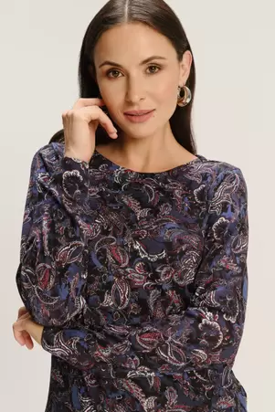 Uniwersalny sweter z kolorowym nadrukiem paisley