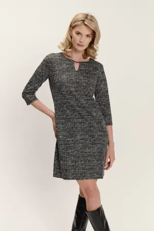 Printowana sukienka z dodatkiem wiskozy