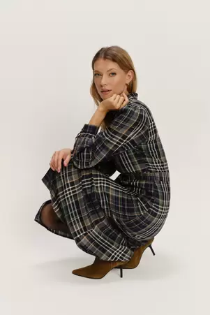 Stylowa szmizjerka z nadrukiem w kratę