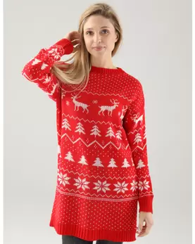 Czerwony świąteczny sweter