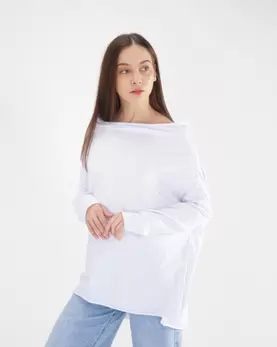 Gładka bluzka z bawełny