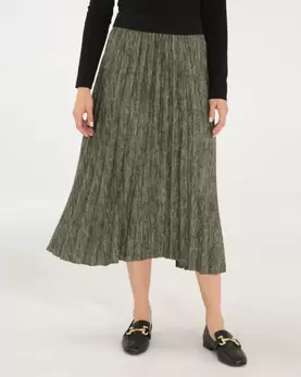 Zielona spódnica w plisy