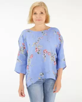 Wzorzysta bluzka z lnu