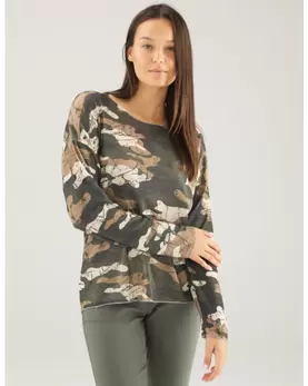 Dzianinowa bluzka moro