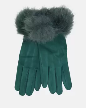 Rękawiczki z futrzanym mankietem