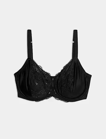 Silk & Lace Wired Minimiser Bra