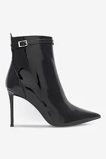 Botki EVA MINGE ARAD-959-551R CzarnyEVA MINGE - Botki skórzane na szpilce