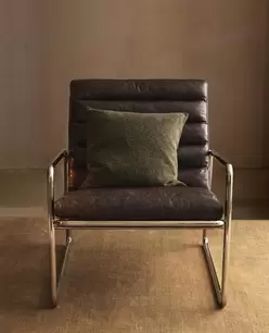 FOTEL METALOWO-SKÓRZANY