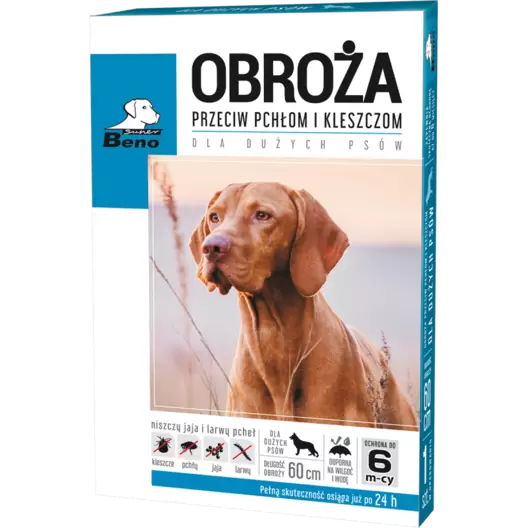 SUPER BENO OBROŻA PRZECIW PCHŁOM I KLESZCZOM DLA PSÓW RAS DUŻYCH