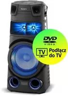 Power Audio SONY MHC-V73D Bluetooth, Odtwarzacz CD/DVD, Wejście mikrofonowe i gitarowe, Funkcja Jet Bass Booster