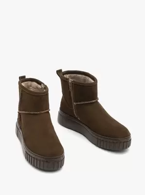 Ciemnozielone krótkie śniegowce