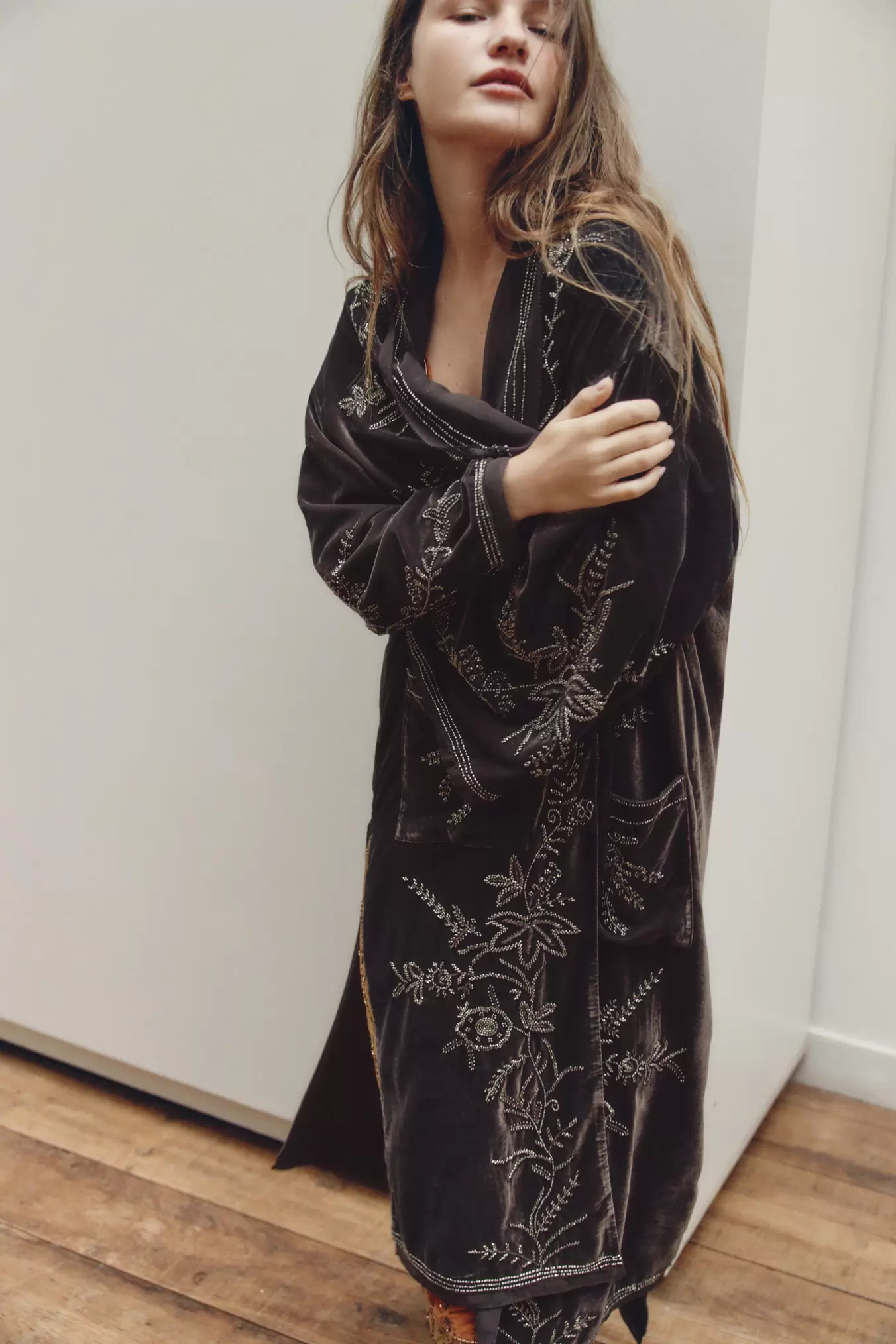VELVET BEADED KIMONO - LIMITED EDITION