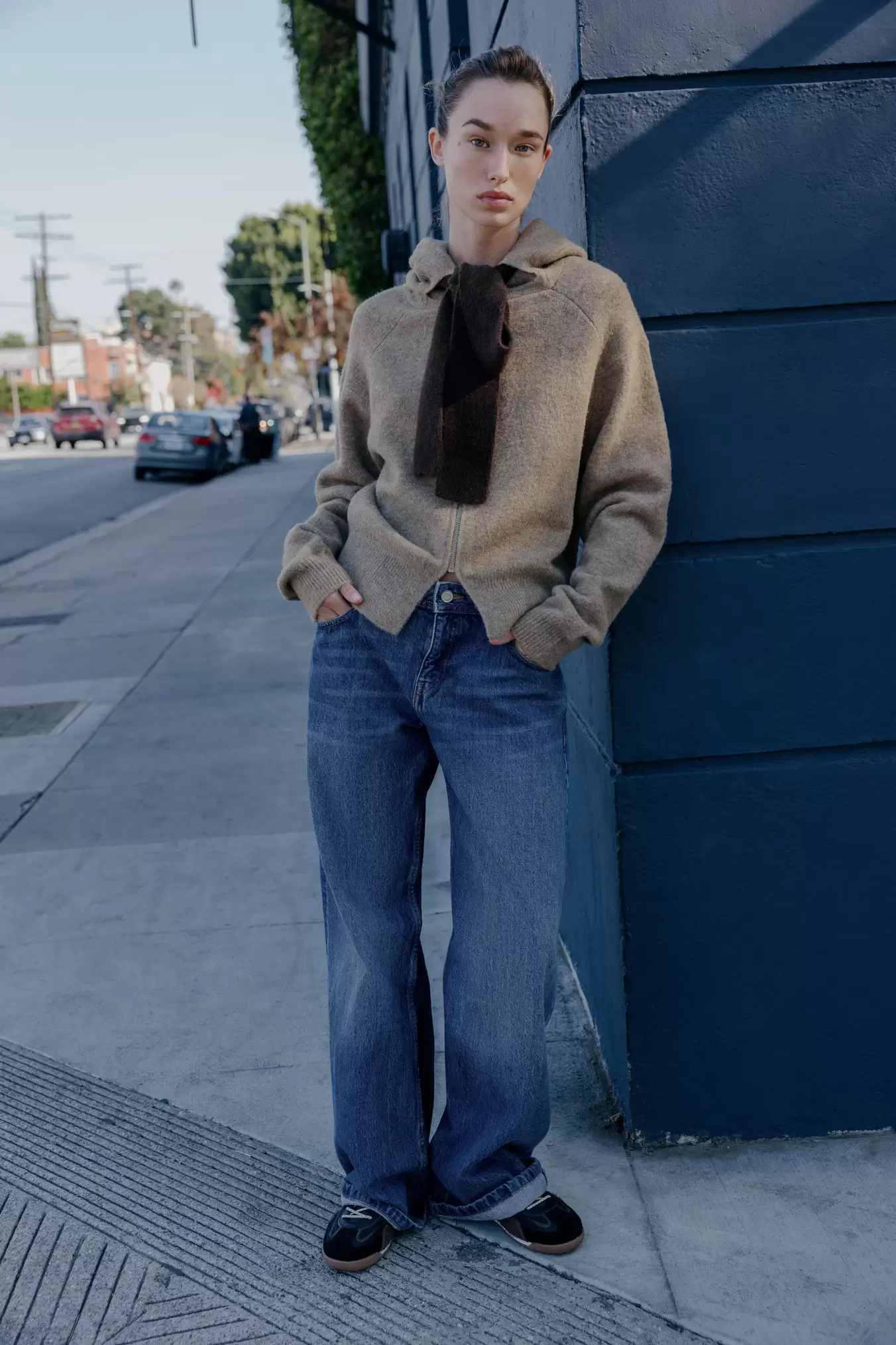 HOODIE CARDIGAN WITH BOW