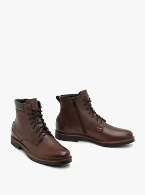 Brązowe ocieplane trzewiki