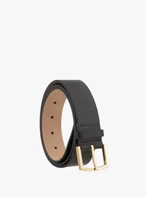 Brązowy pasek ze skóry licowej