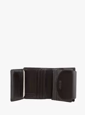 Brązowy portfel ze skóry licowej