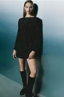 Vestido corto lentejuelas