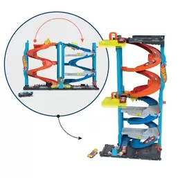 City, Wyścigowa wieża z transformacją, zestaw do zabawy