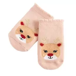 , Antypoślizgowe skarpetki dziewczęce, jasnoróżowe