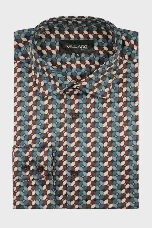 Koszula Męska Wzór Wielokolorowy