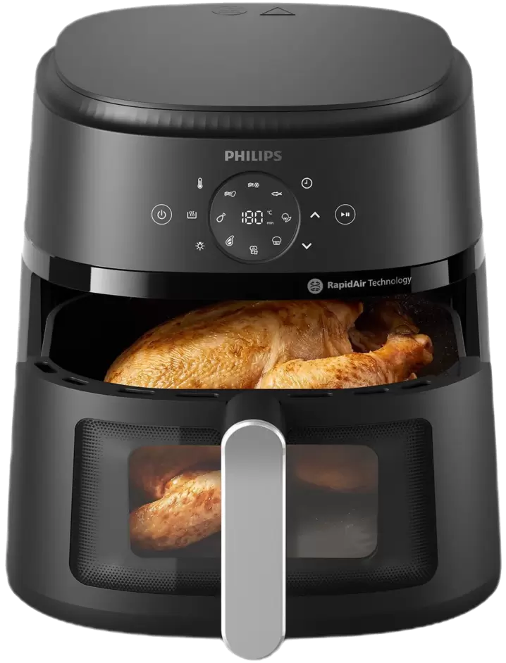 Frytkownica beztłuszczowa PHILIPS Ovi NA231/00 Air Fryer z okienkiem 6,2 l 13 programów Czarny
