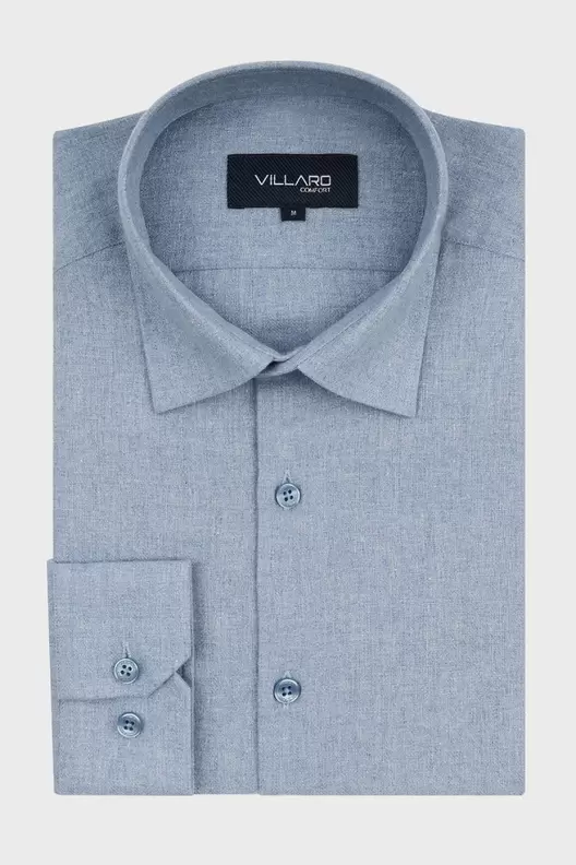 Niebieska Koszula Męska Flanela