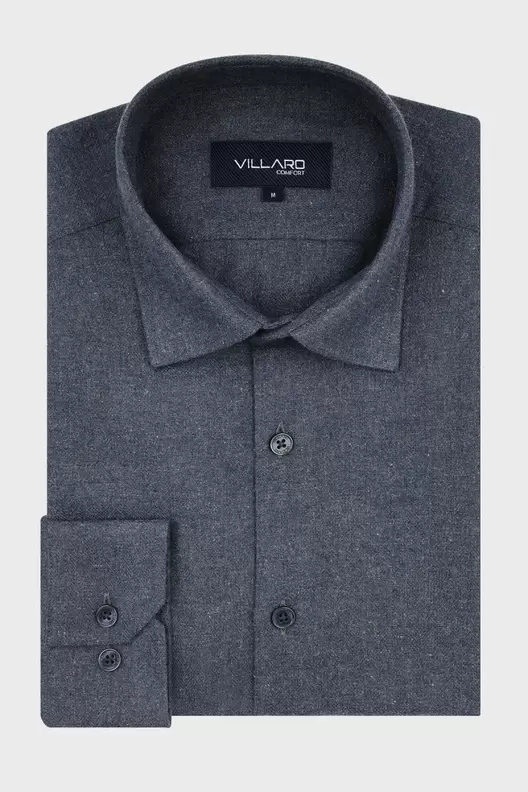 Granatowa Koszula Męska Flanela