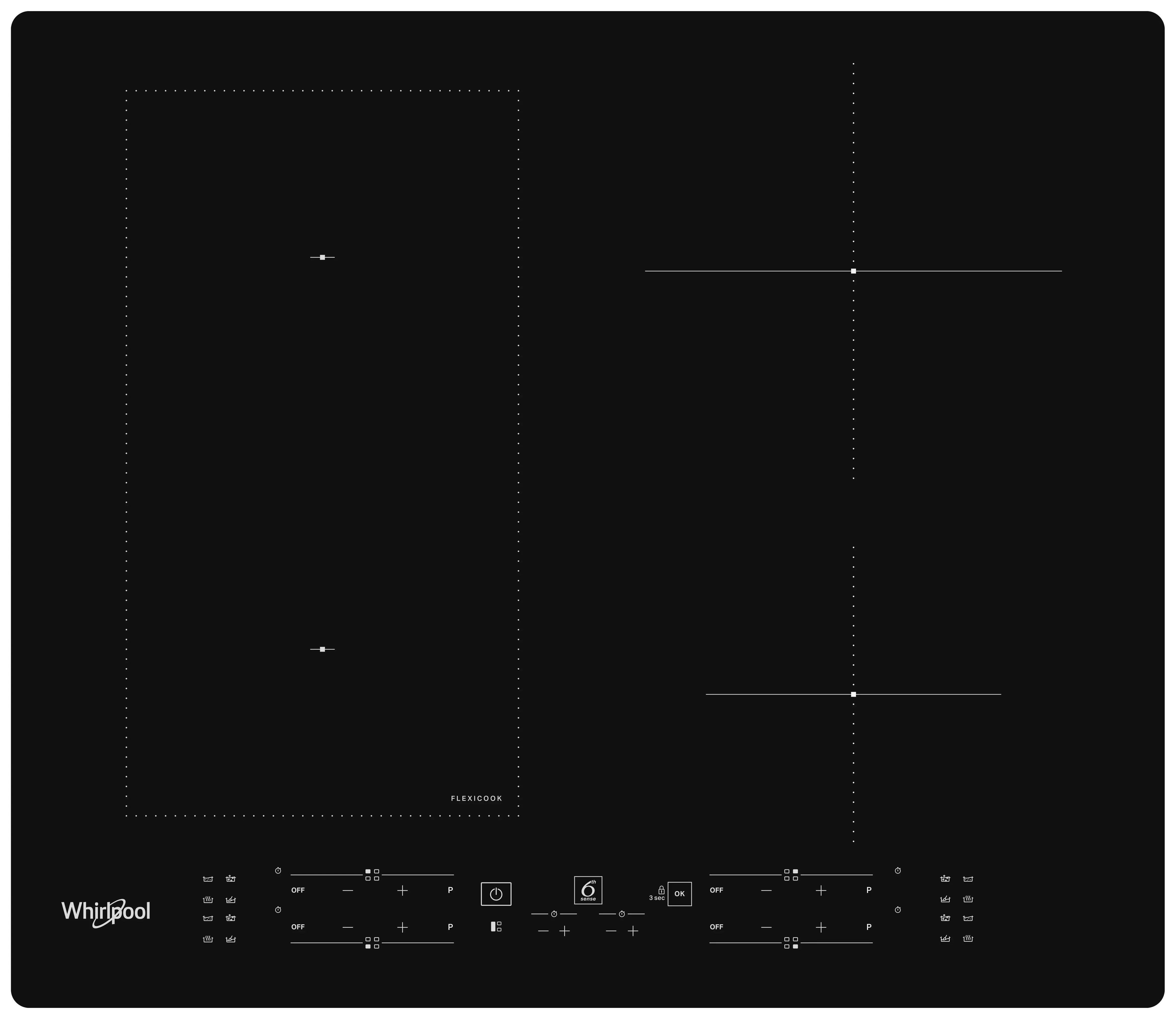 Płyta indukcyjna WHIRLPOOL WL B3360 NE FlexiCook 59cm